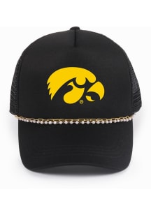 Iowa Hawkeyes White Chain Trucker Ponyback Womens Adjustable Hat