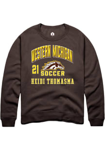 Heidi Thomasma Western Michigan Broncos Mens Brown NIL Arch Logo Player Crew