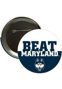 UConn Huskies BEAT Maryland 3in Button - Navy Blue