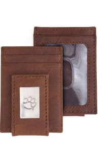 Clemson Tigers Leather Front Pocket Mens Money Clip