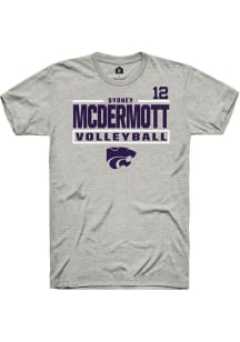 Sydney McDermott K-State Wildcats Mens Graphite NIL Stacked Box Player Hood