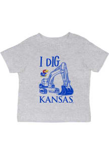 Vive La Fete Kansas Jayhawks Infant Excavator Short Sleeve T-Shirt Grey