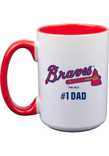 Atlanta Braves Dad 15oz Ceramic Mug - White