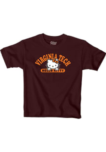 Blue 84 Virginia Tech Hokies Girls  Hello Kitty Team Wordmark Short Sleeve Tee