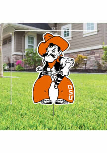 Oklahoma State Cowboys Mascot Yard Sign - Orange