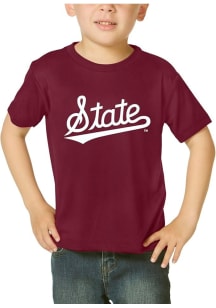 Little King Mississippi State Bulldogs Toddler Maroon Primary Logo Short Sleeve T-Shirt