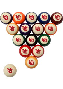 Utah Utes Team Logo Billiard Balls
