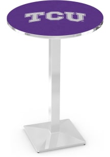 TCU Horned Frogs Chrome Square Base Pub Table