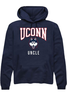 Summit Sportswear UConn Huskies Mens Navy Blue Uncle Long Sleeve Hoodie