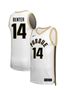 Jack Benter  Nike Purdue Boilermakers White NIL Name And Number Jersey