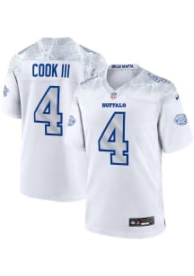 James Cook  Nike Buffalo Bills White Rivalry Football Jersey