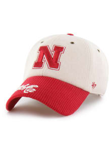 47 Nebraska Cornhuskers Natural Rope script Two Tone Clean Up Womens Adjustable Hat