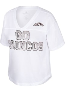 Colosseum Western Michigan Broncos Womens White Shiz Short Sleeve T-Shirt