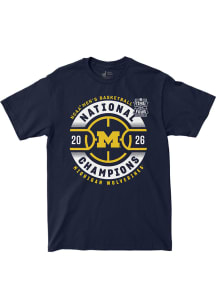Michigan Wolverines Youth Navy Blue 2026 National Champs Hardwood Fashion Player Tee