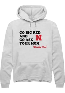 Summit Sportswear Nebraska Cornhuskers Mens White Go Ask Your Mom Long Sleeve Hoodie