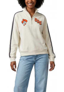 Oklahoma State Cowboys Womens White Varsity Qtr Zip