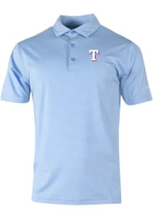 Columbia Texas Rangers Mens Light Blue Double Hit Short Sleeve Polo