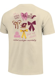 Central Michigan Chippewas Womens Ivory Coquette Campus Short Sleeve T-Shirt