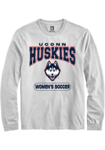 Summit Sportswear UConn Huskies White Women's Soccer Long Sleeve T Shirt