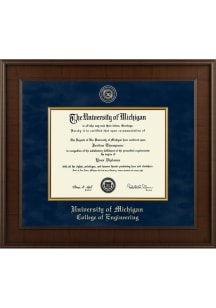 Michigan Wolverines Masterpiece Madison Michigan Engineering Diploma Frame - Navy Blue