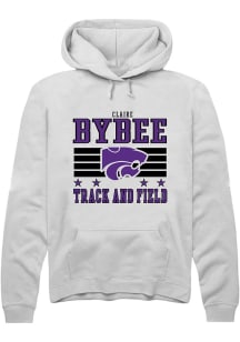 Claire Bybee K-State Wildcats Mens White NIL Striped Player Hood
