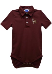 Vive La Fete Bloomsburg University Huskies Baby Maroon Team Short Sleeve One Piece Polo