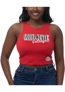 Ohio State Buckeyes Womens Red First Down Tank Top