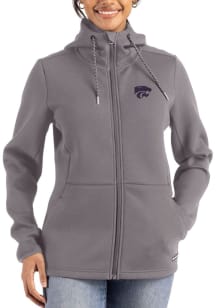 Cutter and Buck K-State Wildcats Womens Graphite Epic Comfort Full Zip Light Weight Jacket