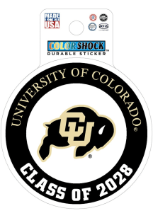 Colorado Buffaloes Class of 2028 Durable Stickers - Black