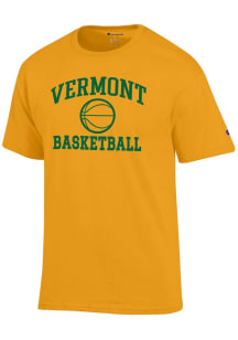 Champion Vermont Catamounts Gold Basketball Jersey Short Sleeve T Shirt