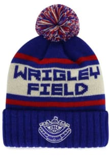 Chicago Blue Field Pillow Line Cuff Mens Knit Hat