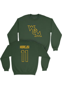 Avery Horejsi  Campus Ink William & Mary Tribe Youth Green NIL Legacy Long Sleeve Crew Sweatshirt