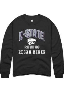 Regan Reker K-State Wildcats Mens Black NIL Arch Logo Player Crew