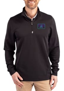 Cutter and Buck Arizona Diamondbacks Mens Black City Connect Traverse Big and Tall Qtr Zip