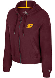 Colosseum Central Michigan Chippewas Womens Maroon Gravity Long Sleeve Full Zip Jacket