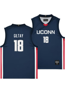 Oskar Giltay  Campus Ink UConn Huskies Youth NIL Navy Blue Basketball Jersey