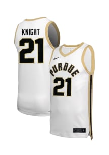 Rivers Knight  Nike Purdue Boilermakers White NIL Name And Number Jersey