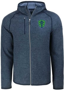 Cutter and Buck Seattle Sounders FC Mens Navy Blue Mainsail Light Weight Jacket