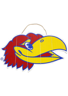 Forever Collectibles Kansas Jayhawks Mascot Head Sign Sign - Blue