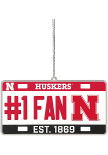 Nebraska Cornhuskers license plate Ornament - Red
