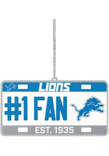 Detroit Lions license plate Ornament - Blue