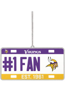 Minnesota Vikings license plate Ornament - Purple