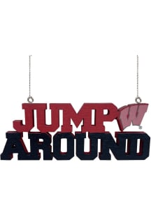 Wisconsin Badgers wood slogan Ornament - Cardinal