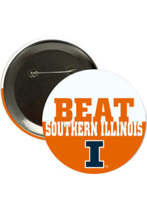 Illinois Fighting Illini BEAT Southern Illinois 3in Button - Navy Blue
