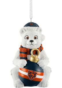 Chicago Bears sitting polar bear Ornament - Navy Blue