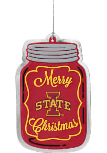 Iowa State Cyclones Mason Jar Ornament - Cardinal