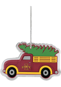 Iowa State Cyclones Metal Truck Ornament - Cardinal
