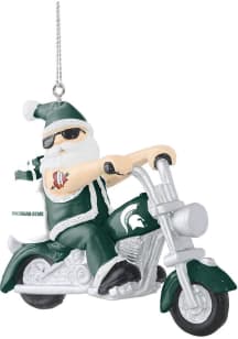 Michigan State Spartans Santa On Ornament Ornament - Green