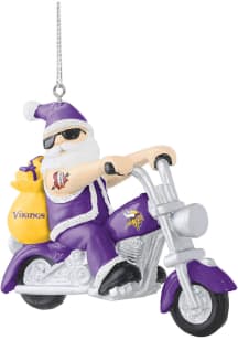 Minnesota Vikings Santa On Ornament Ornament - Purple