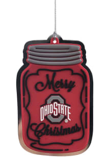 Ohio State Buckeyes Mason Jar Ornament - Red